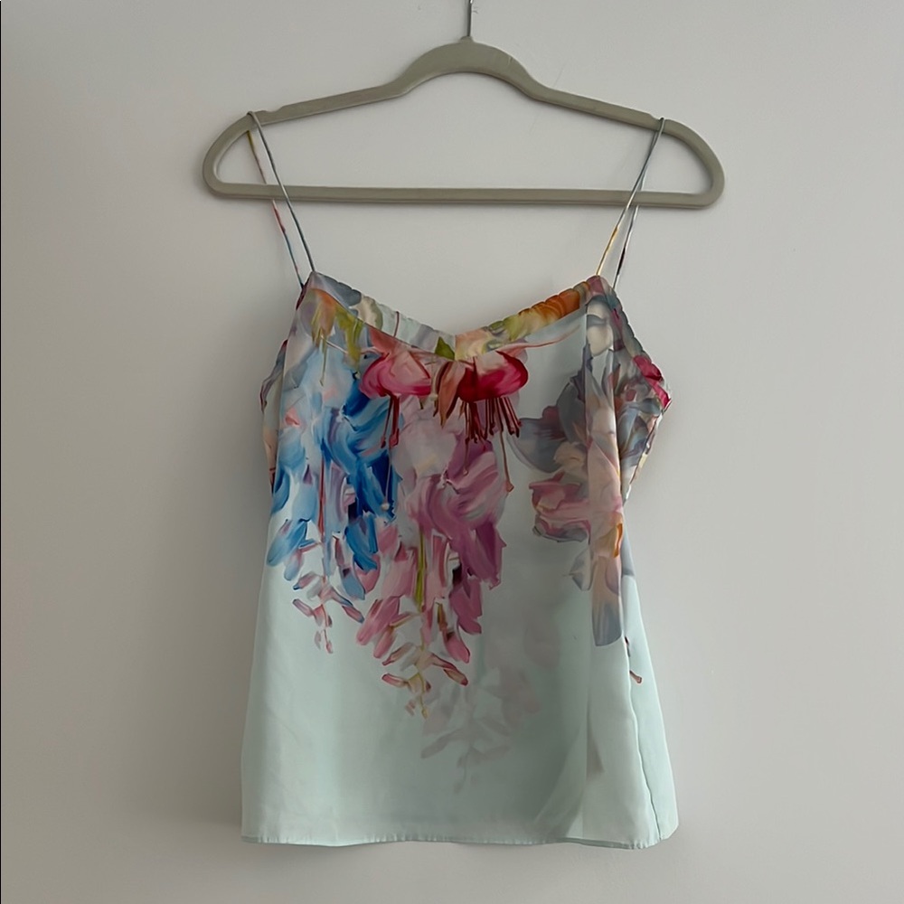 Ted Baker London Pink and Blue Canisole Floral Design